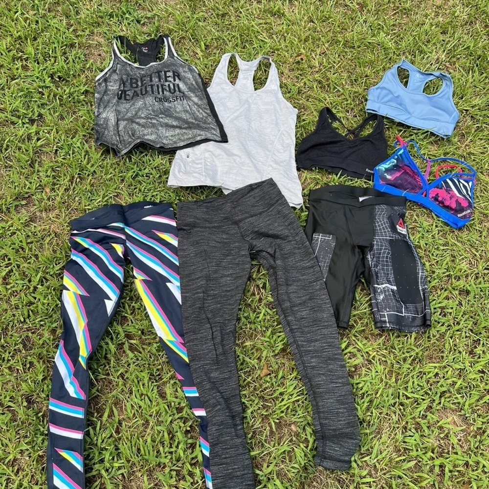 Bundle of 8 Reebok CrossFit Bra Compression Leggings Tops